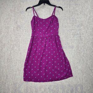 Old Navy Purple Sleeveless Summer Dress With Floral Print & Straps